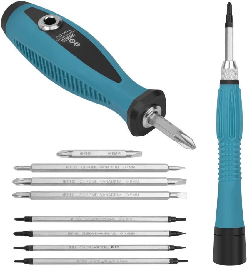 Premium Phillips Slotted Pozi Screwdriver Set, Double-sided