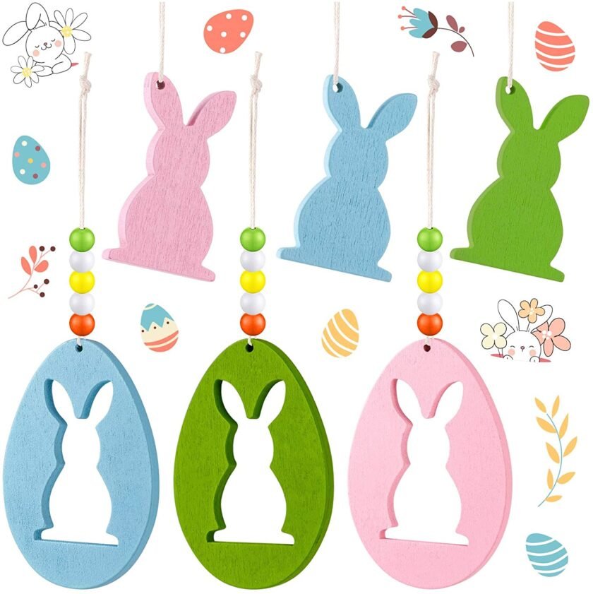 Easter Wooden Hanging Ornaments